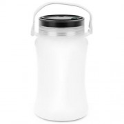 OUTDOOR SOLAR POWERED SILICONE BOTTLE LED CAMPING LANTERN WATERPROOF FOLDING LAMP (WHITE)