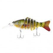 HS - 005 MINNOW SIX SECTIONS ARTIFICIAL FISHING BAIT BIONIC LURE WITH HOOK (COLORMIX)