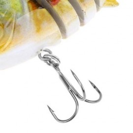 HS - 005 MINNOW SIX SECTIONS ARTIFICIAL FISHING BAIT BIONIC LURE WITH HOOK (COLORMIX)