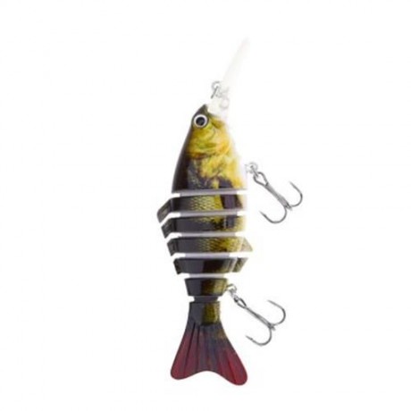 HS - 005 MINNOW SIX SECTIONS ARTIFICIAL FISHING BAIT BIONIC LURE WITH HOOK (COLORMIX)