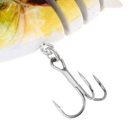HS - 005 MINNOW SIX SECTIONS ARTIFICIAL FISHING BAIT BIONIC LURE WITH HOOK (COLORMIX)