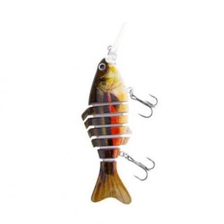 HS - 005 MINNOW SIX SECTIONS ARTIFICIAL FISHING BAIT BIONIC LURE WITH HOOK (COLORMIX)