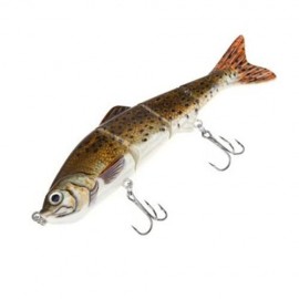 HS007 MINNOW FOUR SECTIONS ARTIFICIAL FISHING BAIT BIONIC LURE WITH HOOK (COLORMIX)