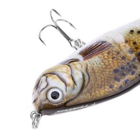 HS007 MINNOW FOUR SECTIONS ARTIFICIAL FISHING BAIT BIONIC LURE WITH HOOK (COLORMIX)
