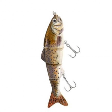 HS007 MINNOW FOUR SECTIONS ARTIFICIAL FISHING BAIT BIONIC LURE WITH HOOK (COLORMIX)