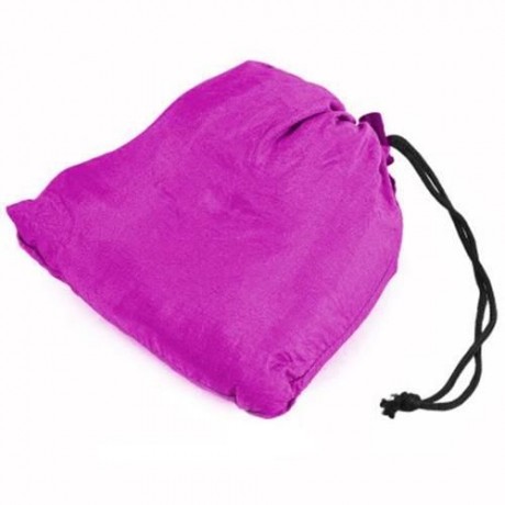 ONE PERSON ASSORTED COLOR PARACHUTE NYLON FABRIC HAMMOCK WITH STRONG ROPE (PURPLE)