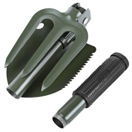 CLEYE OUTDOOR ENTRENCHING FOLDING TOOL MILITARY SPADE TROWEL RAKE SHOVEL (GREEN)