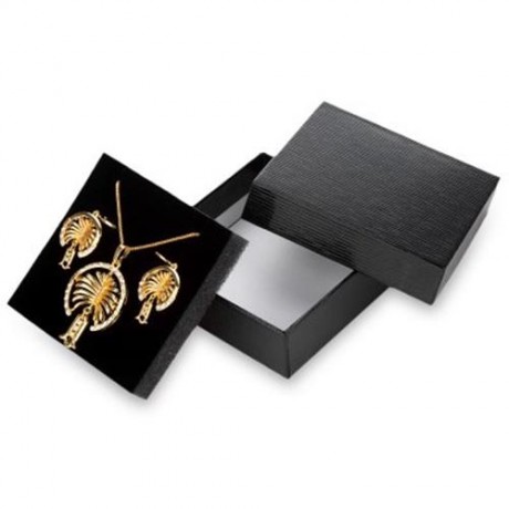 2PCS RHINESTONE EMBELLISHED HOLLOW 18K GOLD PLATED NECKLACE EARRING JEWELRY SETS (GOLDEN)
