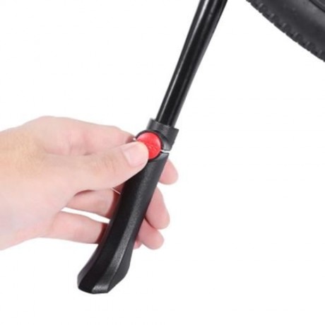 ALUMINUM ADJUSTABLE BIKE SIDE STICK STAND FOR ROAD MOUNTAIN BICYCLE (BLACK)