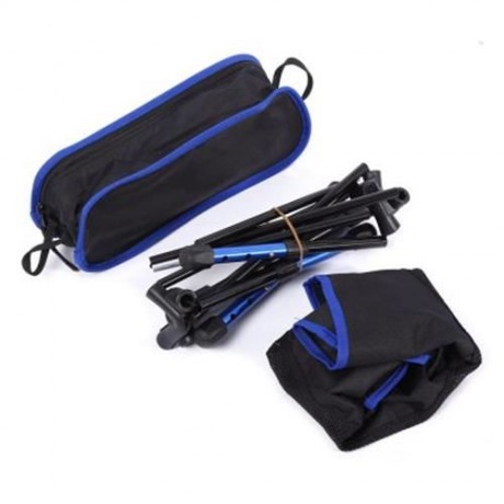 HEIGHTENED CHAIR SEAT FOLDABLE STOOL OUTDOOR EQUIPMENT (DEEP BLUE)