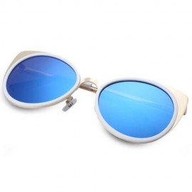 VINTAGE UNISEX CAT EAR DESIGN FROG MIRROR COLOR COATED SUNGLASSES (#2)