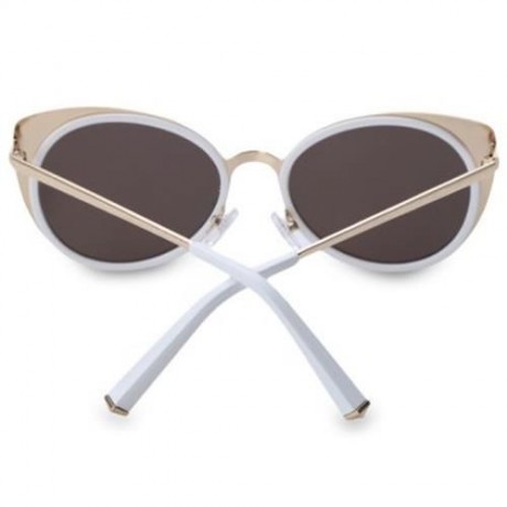 VINTAGE UNISEX CAT EAR DESIGN FROG MIRROR COLOR COATED SUNGLASSES (#2)
