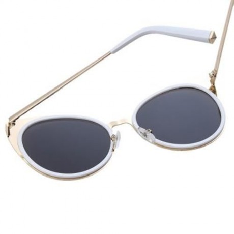 VINTAGE UNISEX CAT EAR DESIGN FROG MIRROR COLOR COATED SUNGLASSES (#2)