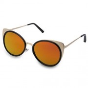 VINTAGE UNISEX CAT EAR DESIGN FROG MIRROR COLOR COATED SUNGLASSES (#3)