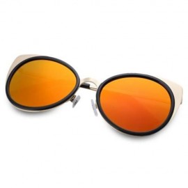 VINTAGE UNISEX CAT EAR DESIGN FROG MIRROR COLOR COATED SUNGLASSES (#3)