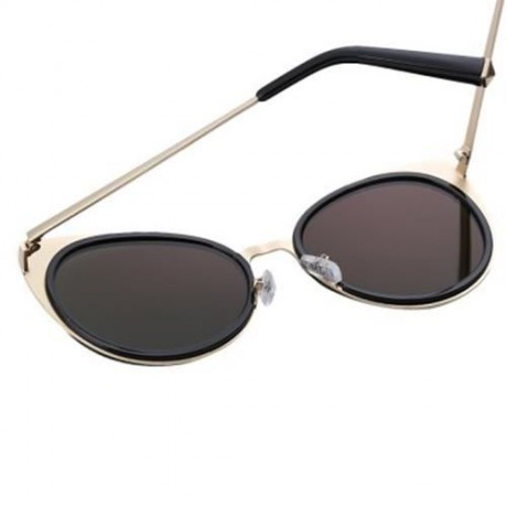 VINTAGE UNISEX CAT EAR DESIGN FROG MIRROR COLOR COATED SUNGLASSES (#3)