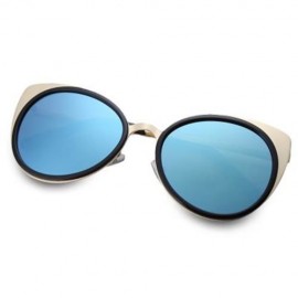 VINTAGE UNISEX CAT EAR DESIGN FROG MIRROR COLOR COATED SUNGLASSES (#4)