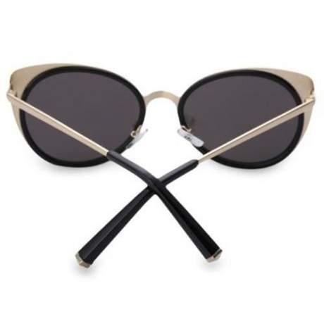 VINTAGE UNISEX CAT EAR DESIGN FROG MIRROR COLOR COATED SUNGLASSES (#4)