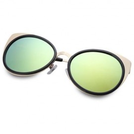 VINTAGE UNISEX CAT EAR DESIGN FROG MIRROR COLOR COATED SUNGLASSES (#5)