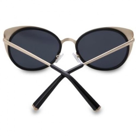 VINTAGE UNISEX CAT EAR DESIGN FROG MIRROR COLOR COATED SUNGLASSES (#5)