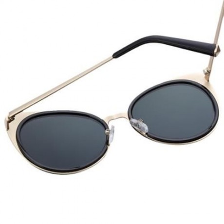 VINTAGE UNISEX CAT EAR DESIGN FROG MIRROR COLOR COATED SUNGLASSES (#5)
