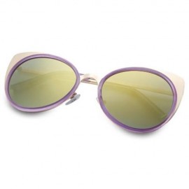 VINTAGE UNISEX CAT EAR DESIGN FROG MIRROR COLOR COATED SUNGLASSES (#8)