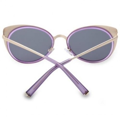 VINTAGE UNISEX CAT EAR DESIGN FROG MIRROR COLOR COATED SUNGLASSES (#8)