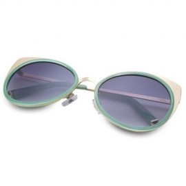 VINTAGE UNISEX CAT EAR DESIGN FROG MIRROR COLOR COATED SUNGLASSES (#9)