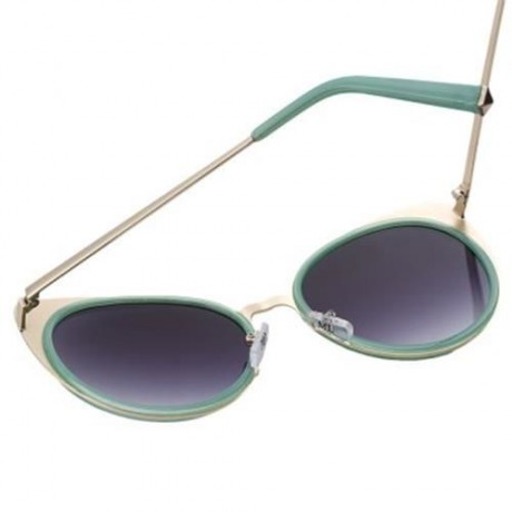 VINTAGE UNISEX CAT EAR DESIGN FROG MIRROR COLOR COATED SUNGLASSES (#9)
