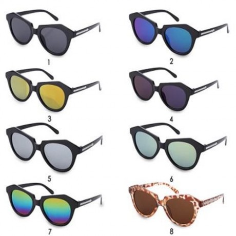 VINTAGE UNISEX COLOR COATED CAT EAR ARROW DESIGN UV PROTECTION SUNGLASSES (#5)