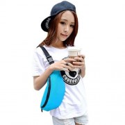 WATER RESISTANT FAKE SYNTHETIC RUBBER SHOULDER MESSENGER CHEST WAIST BAG FOR UNISEX (LIGHT