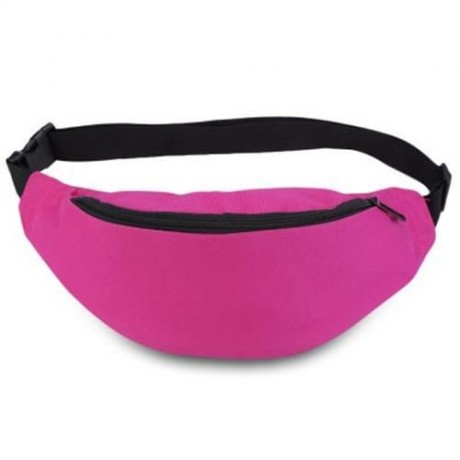 WATER RESISTANT FAKE SYNTHETIC RUBBER SHOULDER MESSENGER CHEST WAIST BAG FOR UNISEX (ROSE 