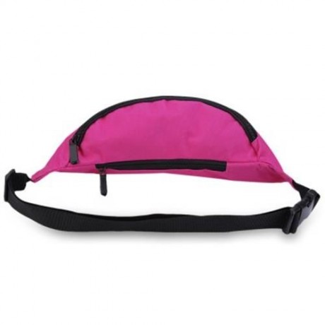 WATER RESISTANT FAKE SYNTHETIC RUBBER SHOULDER MESSENGER CHEST WAIST BAG FOR UNISEX (ROSE 