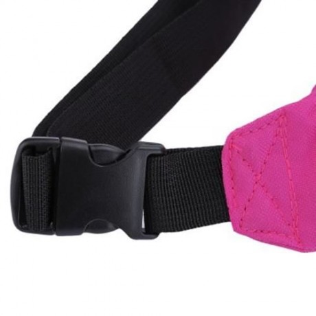 WATER RESISTANT FAKE SYNTHETIC RUBBER SHOULDER MESSENGER CHEST WAIST BAG FOR UNISEX (ROSE 