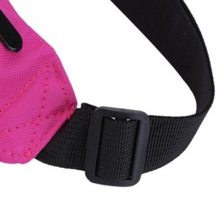 WATER RESISTANT FAKE SYNTHETIC RUBBER SHOULDER MESSENGER CHEST WAIST BAG FOR UNISEX (ROSE 