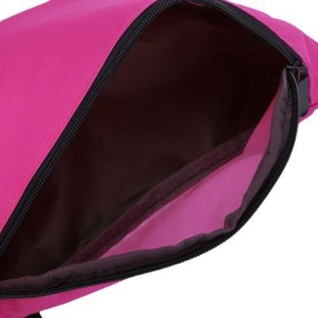 WATER RESISTANT FAKE SYNTHETIC RUBBER SHOULDER MESSENGER CHEST WAIST BAG FOR UNISEX (ROSE 