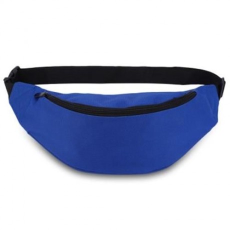 WATER RESISTANT FAKE SYNTHETIC RUBBER SHOULDER MESSENGER CHEST WAIST BAG FOR UNISEX (BLUE)