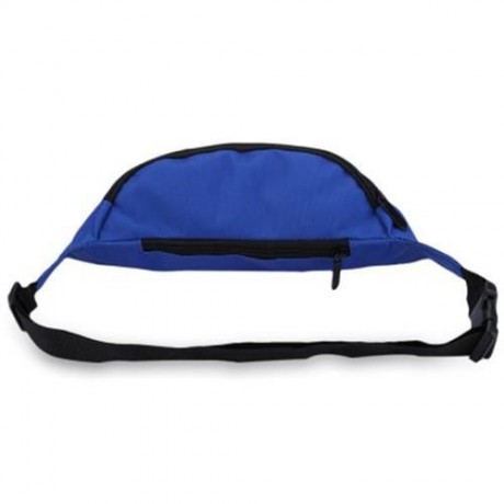 WATER RESISTANT FAKE SYNTHETIC RUBBER SHOULDER MESSENGER CHEST WAIST BAG FOR UNISEX (BLUE)