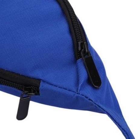 WATER RESISTANT FAKE SYNTHETIC RUBBER SHOULDER MESSENGER CHEST WAIST BAG FOR UNISEX (BLUE)
