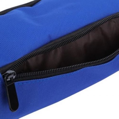 WATER RESISTANT FAKE SYNTHETIC RUBBER SHOULDER MESSENGER CHEST WAIST BAG FOR UNISEX (BLUE)