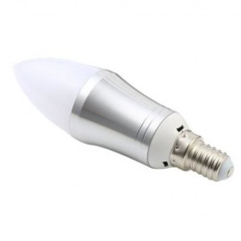 RAYYOU E14 220V 3W 250LM SMD 2835 THREE COLOR CHANGING LED CANDLE BULB (WHITE GREY)