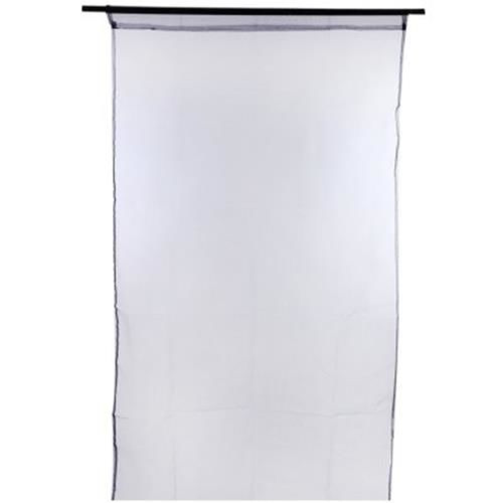 1 X 2M PURE COLOR SHEER VOILE WALL ROOM DIVIDER WINDOW CURTAIN (BLACK)