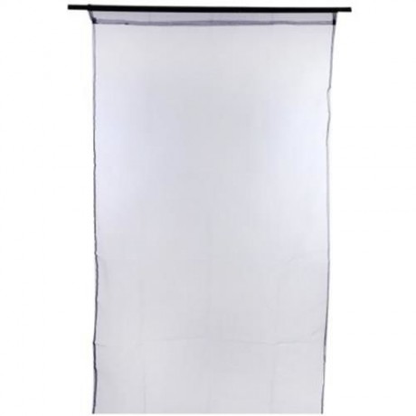 1 X 2M PURE COLOR SHEER VOILE WALL ROOM DIVIDER WINDOW CURTAIN (BLACK)