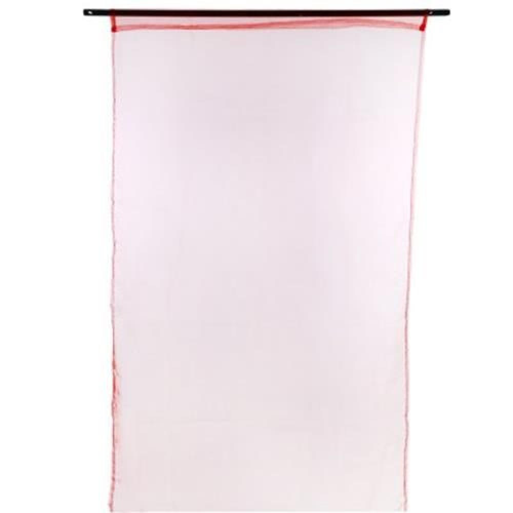 1 X 2M PURE COLOR SHEER VOILE WALL ROOM DIVIDER WINDOW CURTAIN (RED)