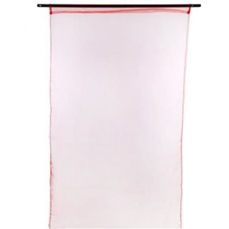 1 X 2M PURE COLOR SHEER VOILE WALL ROOM DIVIDER WINDOW CURTAIN (RED)
