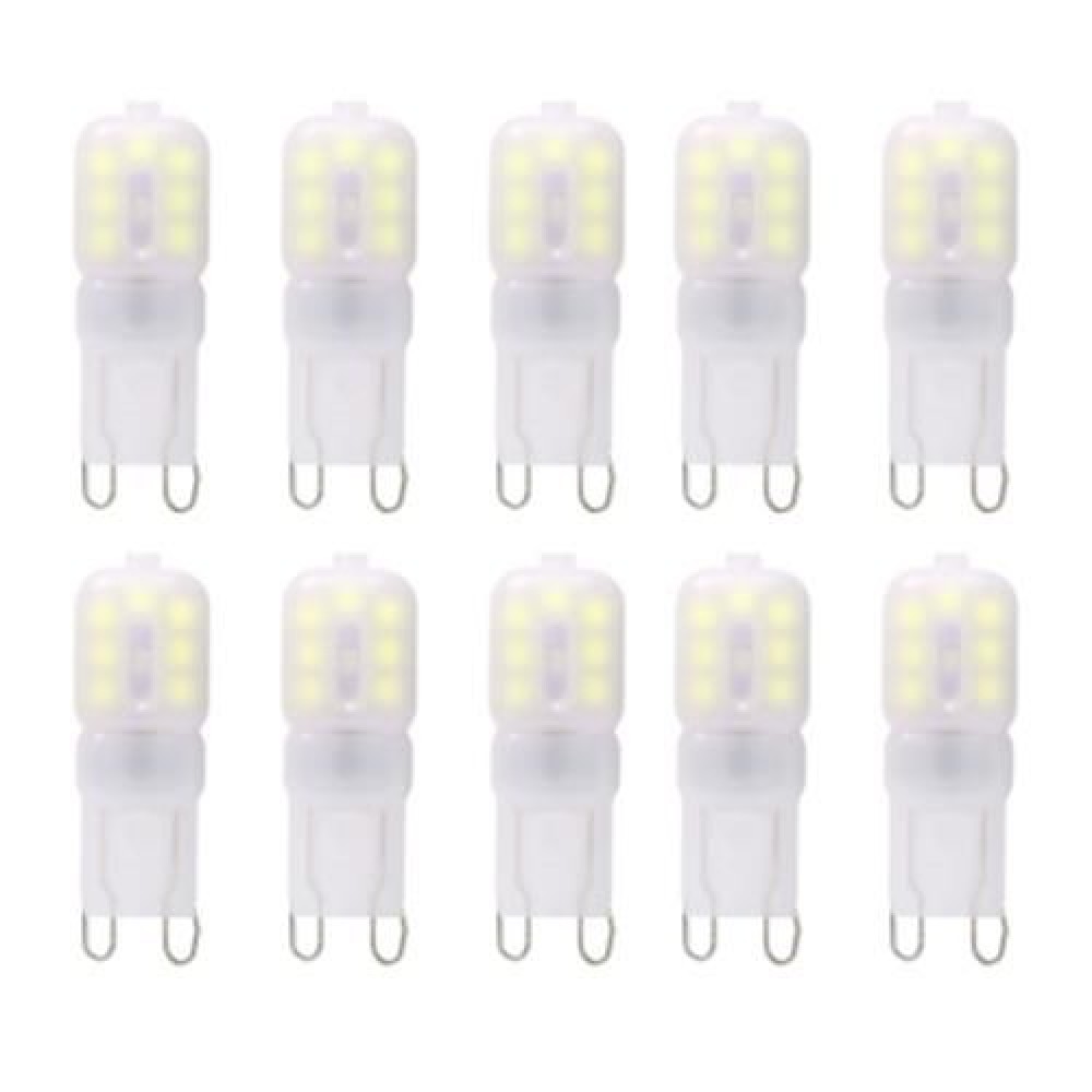 LIGHTME 10PCS G9 AC 220V 2W SMD 2835 LED BULB WITH 14 LEDS (COOL WHITE LIGHT)