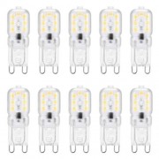 LIGHTME 10PCS AC 220V 2W G9 SMD 2835 LED LAMP WITH 14 LEDS (WARM WHITE LIGHT)