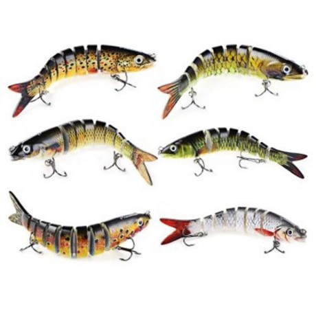 PROBEROS HARD FISHING LURES CRANK BAIT WITH MULTI-JOINTED TACKLE (COLORMIX)
