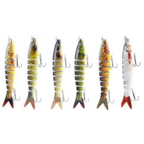 PROBEROS HARD FISHING LURES CRANK BAIT WITH MULTI-JOINTED TACKLE (COLORMIX)