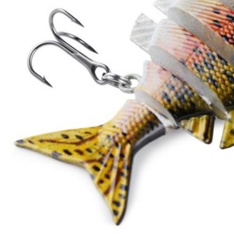 PROBEROS 10CM 6 PART LONG LIP WEEVER SHAPE CRANKBAIT HOOK LURE FISHING BAIT FOR OUTDOOR AC